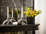 WISHBONE LAVA STONE CANDLE HOLDER - THE WILD SHOWCASE