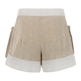 Venice Cargo Shorts in Ivory and Tan - THE WILD SHOWCASE