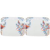 2x Rectangle (breakfast) plates Bamboo & Singing Birds - THE WILD SHOWCASE