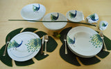 4 x Dinner plates Peacock - THE WILD SHOWCASE