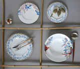 4 x Pastaborden vogels Bamboo & Singing Birds - THE WILD SHOWCASE