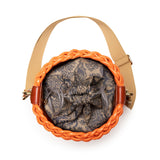 Woven Basket Bag: Designer Vegan Bag in Orange - THE WILD SHOWCASE
