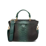 Audrey Couture: Designer Crossbody Bag in Green Snakeskin - THE WILD SHOWCASE