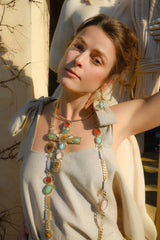 Byzantine Long Necklace and Earring Set - THE WILD SHOWCASE