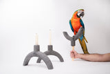 WISHBONE LAVA STONE CANDLE HOLDER - THE WILD SHOWCASE