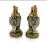 Elephant and Leopard Candle Holders - THE WILD SHOWCASE