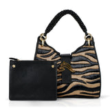 Empire Cheetah Mini Hobo Bag: Designer Bag in Raffia - THE WILD SHOWCASE