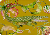 Flame Lily Croco Swamp Pair (Hard Board Placemats ) - THE WILD SHOWCASE