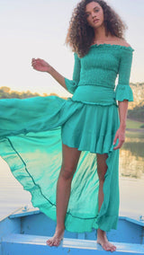 GREEN JACKIE SKIRT - THE WILD SHOWCASE