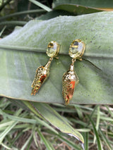 GREENGOLD PINEAPPLE QUARTZ EARRING - THE WILD SHOWCASE