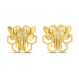 Honeycomb Bee Mother of Pearl Earrings - THE WILD SHOWCASE