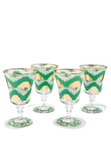 Ikat wine glasses (set of four) - THE WILD SHOWCASE