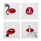LIPS COCKTAIL NAPKINS - THE WILD SHOWCASE