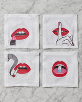 LIPS COCKTAIL NAPKINS - THE WILD SHOWCASE