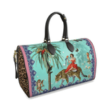 Mary Leather Duffle Bag (turquoise) - THE WILD SHOWCASE