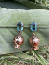 POMEGRANATE FLUORITE EARRING - THE WILD SHOWCASE