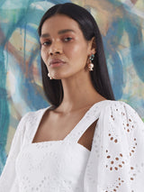 POMEGRANATE FLUORITE EARRING - THE WILD SHOWCASE