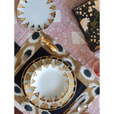 Porcelain Plate UZBEK GOLD 21'cm - THE WILD SHOWCASE