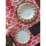 Porcelain Plate UZBEK GOLD 27'cm - THE WILD SHOWCASE