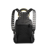 Racer Mini: Women's Designer Backpack in Black Leather - THE WILD SHOWCASE