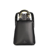 Racer Mini: Women's Designer Backpack in Black Leather - THE WILD SHOWCASE