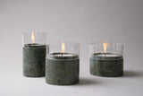 SANTUARIO GREEN MARBLE GLASS CANDLES - THE WILD SHOWCASE