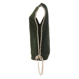 Sleeveless Crewneck with Ribbon in Olive - THE WILD SHOWCASE