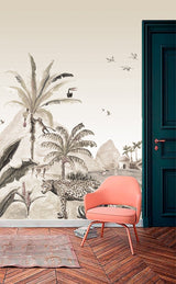 Wallpaper Jungle Landscape Sepia Jungle Landscape - THE WILD SHOWCASE