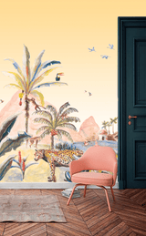 Wallpaper Jungle Landscape Sepia Jungle Landscape - THE WILD SHOWCASE