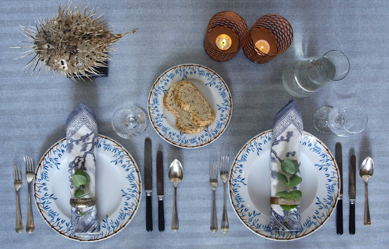 Dinner plates Blue Bamboo - The Wild Showcase