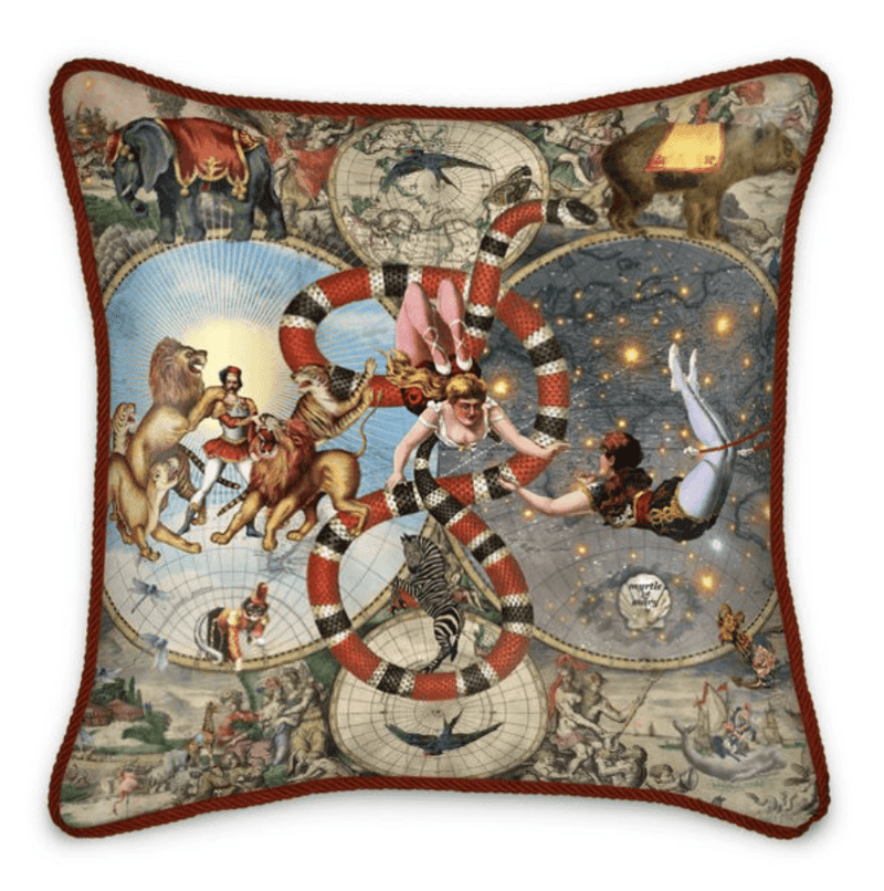 Le Cirque Du Monde Silk Cushion - THE WILD SHOWCASE