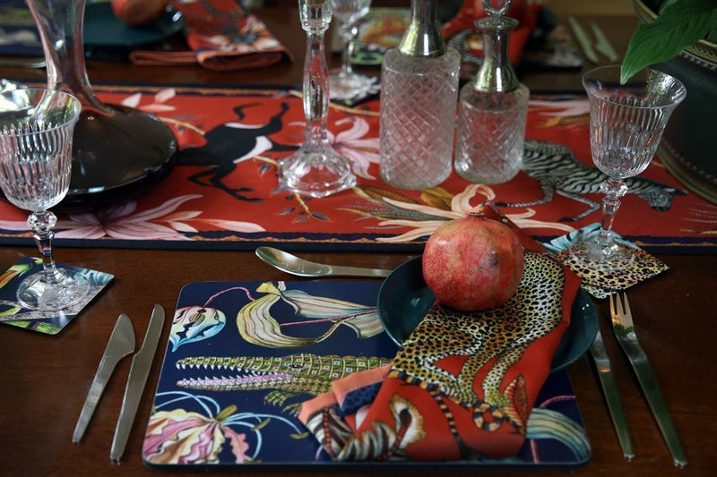 Leopard Napkins in Royal Red - The Wild Showcase