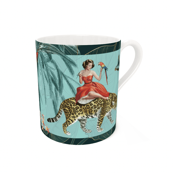 Mary Bone China Coffee Cup - Turquoise - THE WILD SHOWCASE