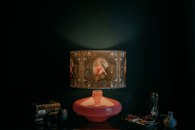 Myrtle Drum Lamp shade (Gold) - THE WILD SHOWCASE