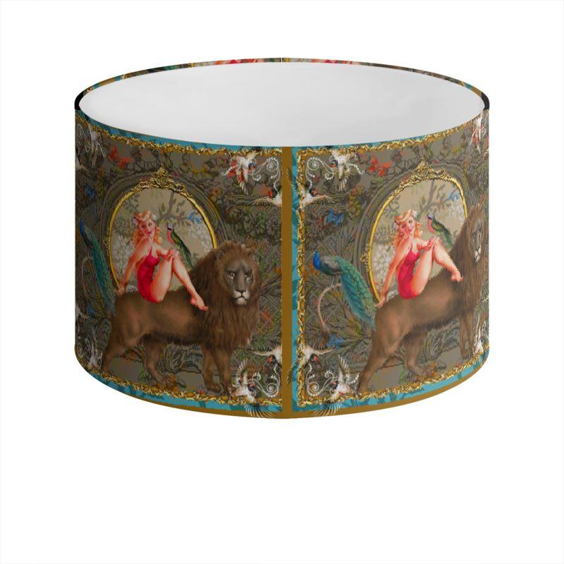 Myrtle Drum Lamp shade (Gold) - THE WILD SHOWCASE