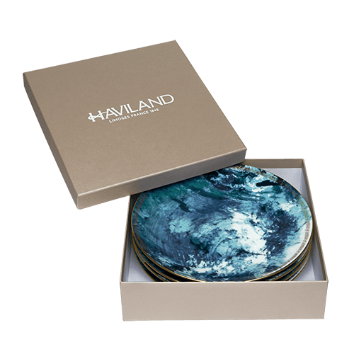 Ocean Bleu Set of 4 Dessert Plates - THE WILD SHOWCASE