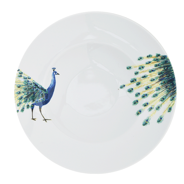 Peacock pasta plate Birds of Paradise - THE WILD SHOWCASE