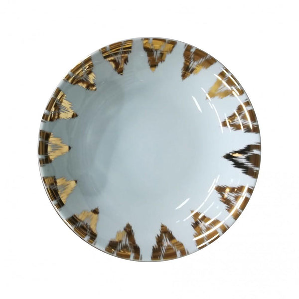 Porcelain Plate UZBEK GOLD BOWL 22'cm - THE WILD SHOWCASE