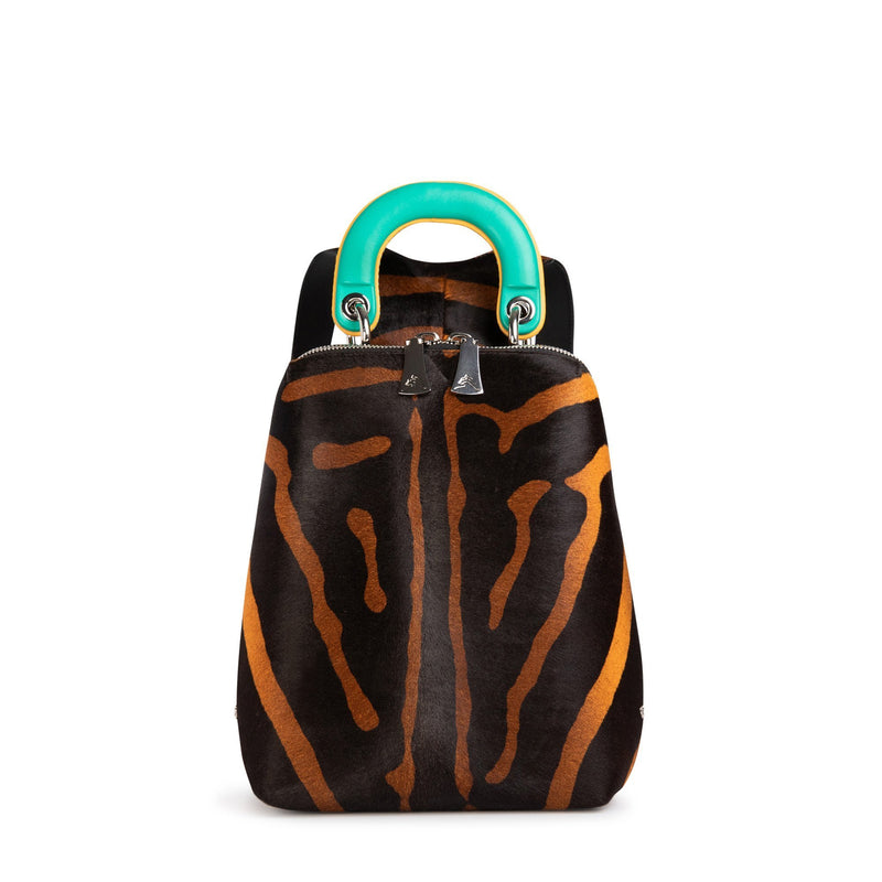 calf mini backpack Racer Haircalf Mini: Women's Designer Backpack in Zebra Print – THE WILD SHOWCASE