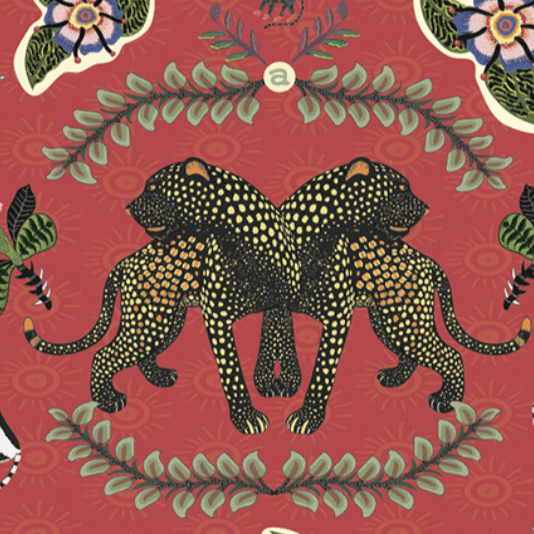 Royal Leopard Tablecloth Sunset - THE WILD SHOWCASE